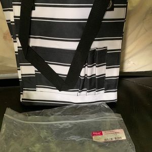 Thirty-one tall organizing tote. Ribbon stripe